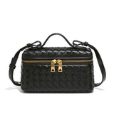 woven crossbody bag zwart