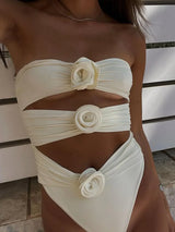 sexy one piece swimsuit met hoge beenuitsnijding