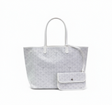 witte tote bag met patroon en matching pouch