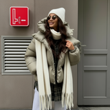 Karevia | Puffy Damesjas met Capuchon & Oversized Fit