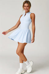 lichtblauwe actieve jurk dames zomer sport outfit