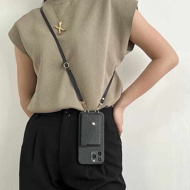 CrossStrap Case | Trendy Crossbody Telefoonhoesje met Kaartvak