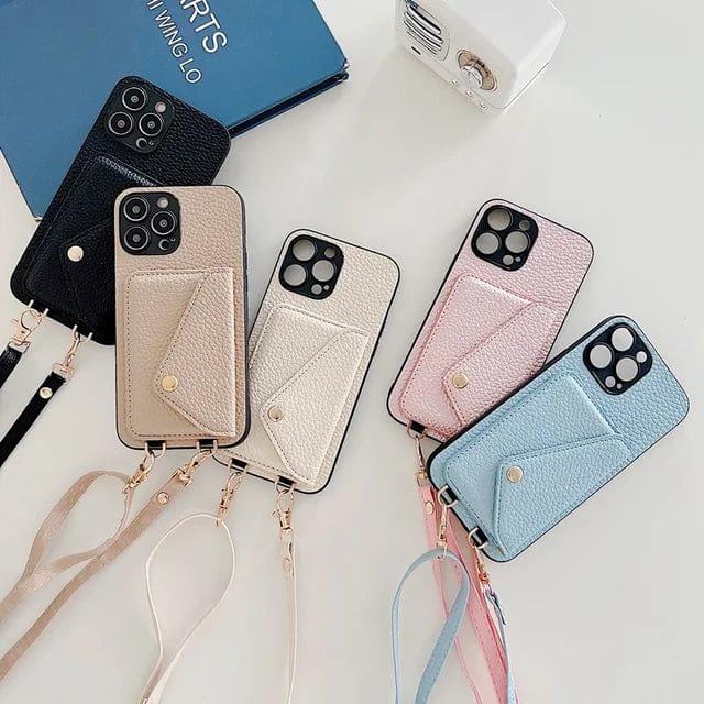 CrossStrap Case | Trendy Crossbody Telefoonhoesje met Kaartvak