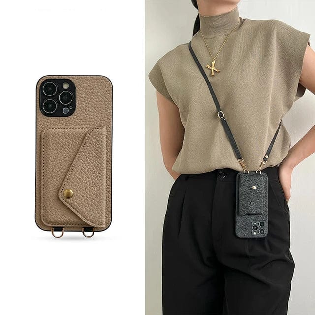 CrossStrap Case | Trendy Crossbody Telefoonhoesje met Kaartvak