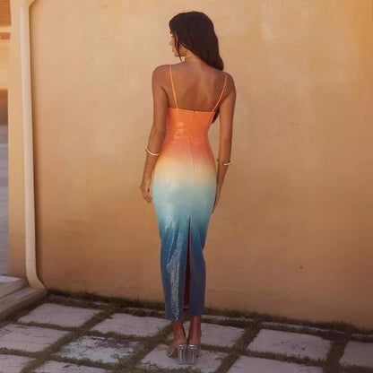 Ombre Sunset | Midi Dress