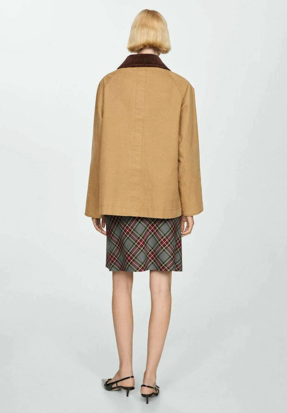 Marleau Jacket | Camel workwear jacket with corduroy collar and toggle closure