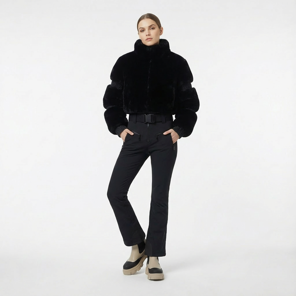 Avelisse | Luxe Ski Jumpsuit met Faux Fur & Getailleerde Pasvorm