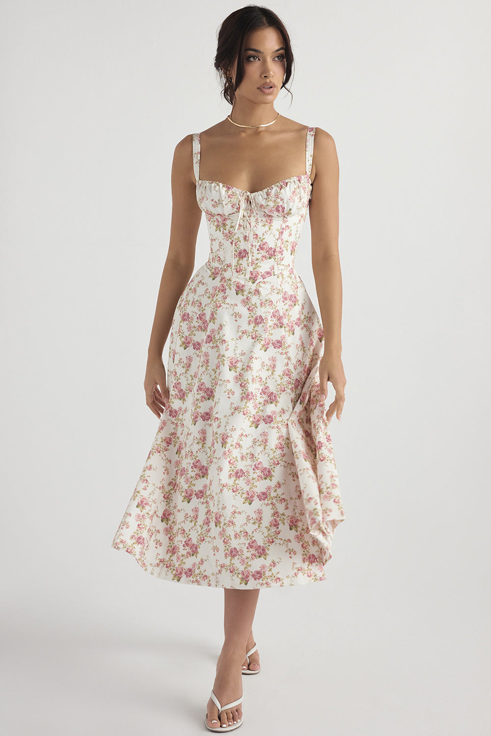 Robe mi-longue Floral Curve™