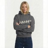 grijze oversized hoodie met sterrenprint dames