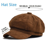 Cordina | Ribfluwelen Newsboy Cap voor Dames – Trendy Baker Boy Pet