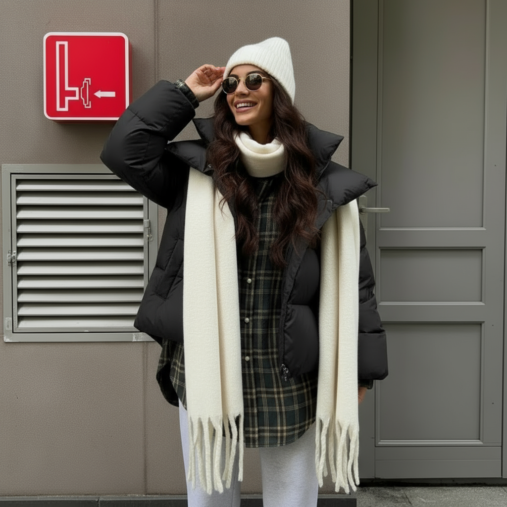 Karevia | Puffy Damesjas met Capuchon & Oversized Fit