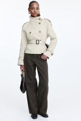 Maravine Cropped Trenchcoat | Chic Korte Jas voor Herfst