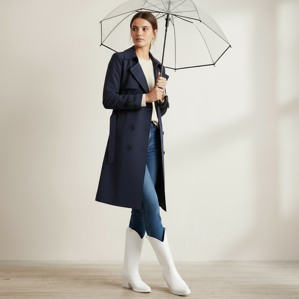 Velaya | Glanzende Regenlaarzen met Western Look & Hak