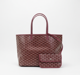 bordeauxrode tote bag met geometrisch design