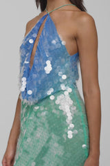 mermaid stijl jurk met diepe uitsnede voor dames 
