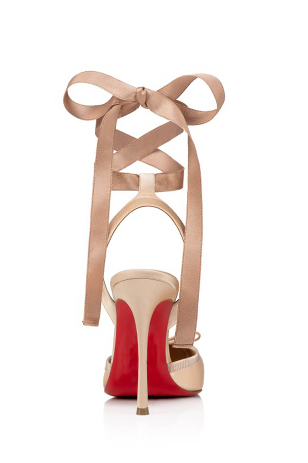 Seraphine Ballet Heels roze – detailopname van linten en hak