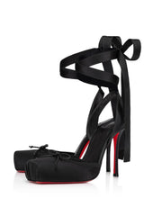 Seraphine Ballet Heels | Satijnen Lace-Up Pumps met Elegante Strikken