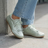 Alvéra Ballet Sneaker mintgroen met veters – dames sneaker platte zool