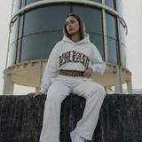 Velora Leopard Sitzgruppe | Kapuzenpullover & Jogginghose mit Pantermuster