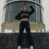 Panterprint lounge set dames streetstyle look