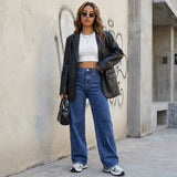 Lunira | Jeans mit weitem Bein und hoher Taille
