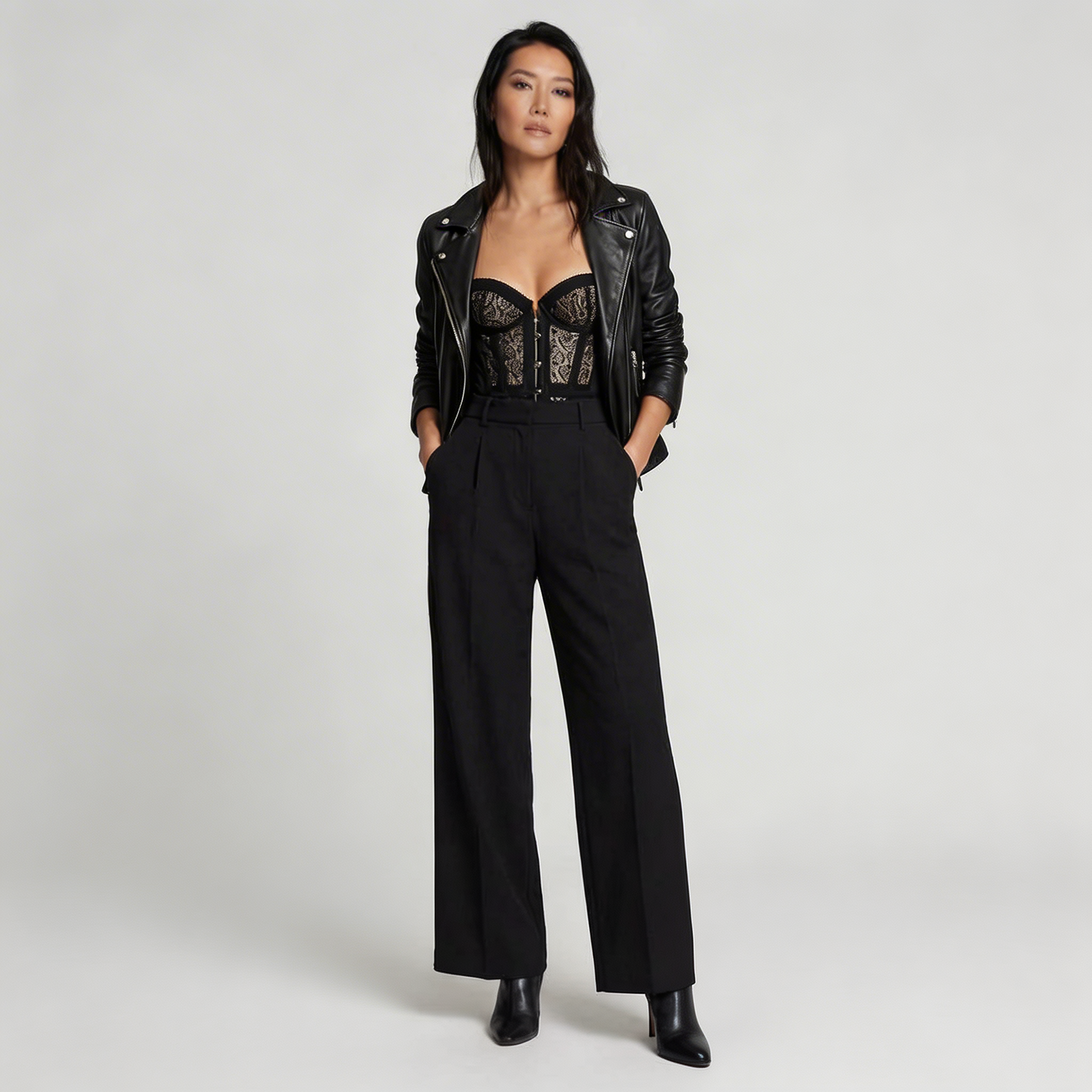 lace corset dames high fashion outfit