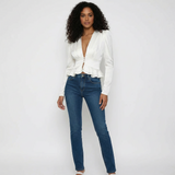 Selmira | Peplum-Blazer-Top mit tiefem V-Ausschnitt