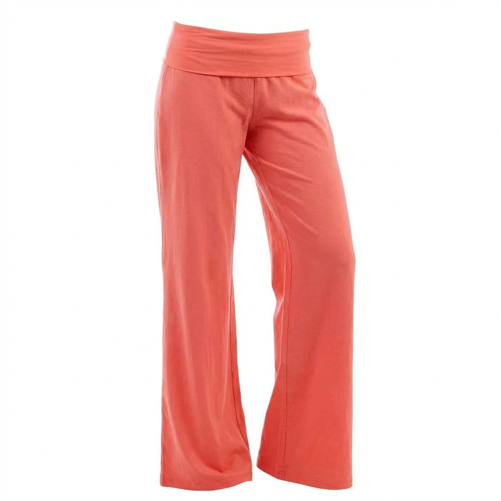  flowy broek met zachte stof in de kleur koraal  dames