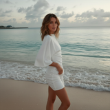 Seralyn | Mini-robe avec détails paillettes & manches évasées