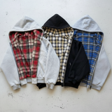 Rivara | Reversible streetstyle hoodie met plaid detail
