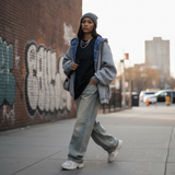 Rivara | Wende-Streetstyle-Hoodie mit Karomuster-Detail