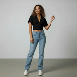 Sorella | Top mit offenem Rücken, Schleifendetail & tiefem V-Ausschnitt