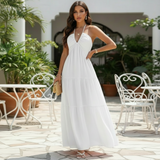 Liora | Zwierige Maxikleid mit elegantem V-Ausschnitt