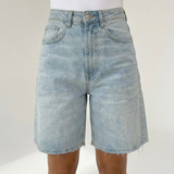 Novéra | Short bermuda en jean taille haute avec coupe décontractée