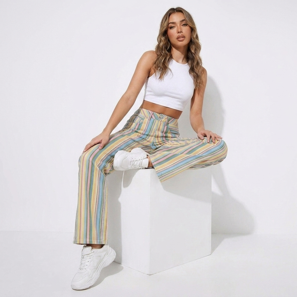 Alizé | Gestreepte Wide Leg Broek voor Dames