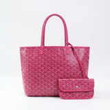roze tote bag met patroon en schouderhengsels