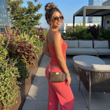 Nyla | Completo a righe di 2 pezzi con pantaloni a gamba larga