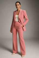 Valenca Tweedelige Set | Blazer & Wijde Broek voor een Elegante Business Look