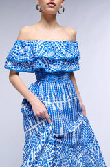 Soleia | Off-Shoulder Broderie Jurk