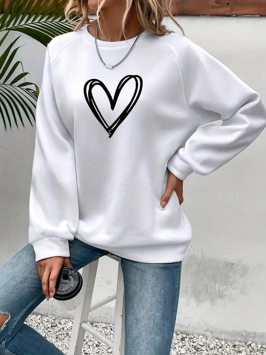 Lovana Sweater | Comfortabele Trui met Hartprint