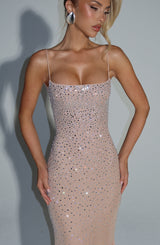 Loreviana | Robe de soirée glamour avec strass et dos ouvert