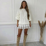 Lévana | Faltenrock Mini mit Spitze