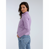 Veloura Biker Jacket in paars vegan leer voor dames