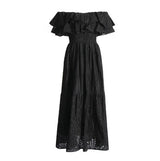Soleia | Off-Shoulder Broderie Jurk