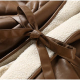 Serenya | Vegan Shearling Jas voor Dames met Tailleceintuur