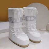 Snow boots dames wit gevoerd