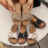 Iselle | Comfortabele Slippers met Elegante Gesp & Voorgevormd Voetbed