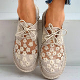 romantische zomerschoenen met kantlook en veters