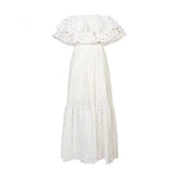 Soleia | Off-Shoulder Broderie Jurk