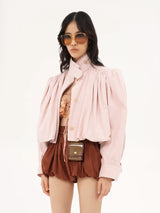 Luzette jack in roze met bruine bubble shorts